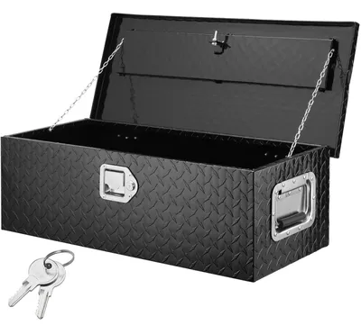 Alu-Laderaumbox 76,2x33x24,4 cm, Diamantblech, schwarz