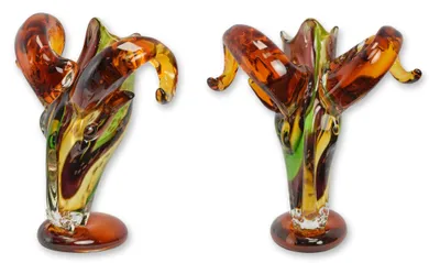 Produktbild von Vase Widder Glas im Murano-Stil Replikat Retro Design Dekoration