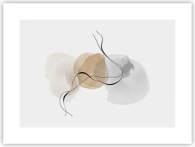 Produktbild von Poster - Poster ohne Rahmen - Abstrakt minimalistisch Aquarell - 40x30 cm - Wand Bild - Wanddeko - Wandbilder - Kunstposter - Wandposter - Bilder - Kunstdruck - Wanddekoration - P2XAA40x30-4827