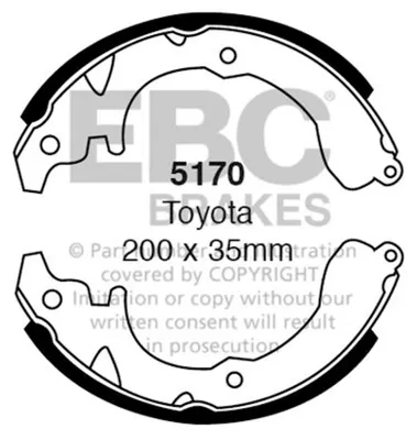 Produktbild von EBC Bremsbackensatz Hinten Daihatsu Toyota