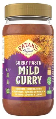 Produktbild von Patak's Milde Curry Kruidenpasta 1100g – Aromatische milde indische Gewürzpaste