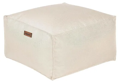 Produktbild von Sitzpouf Leinenoptik cremeweiß 50x50 cm Quadrat Modern Skandi Mukki