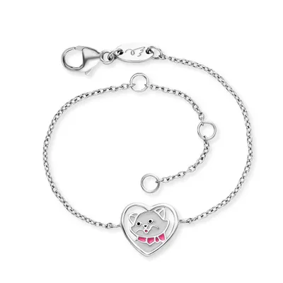 Produktbild von Herzengel HEB-CAT-HEART Mädchen Armband Herz Sterling-Silber 925 15 cm
