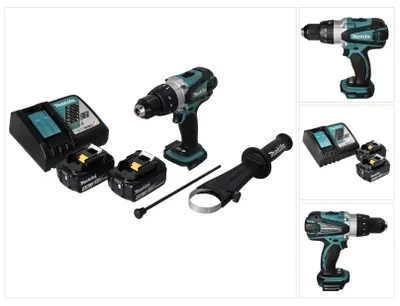 Produktbild von Makita DHP 458 RM Akku Schlagbohrschrauber 18 V 91 Nm + 2x Akku 4,0 Ah + Ladegerät