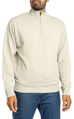 Produktbild von BOSS Sweatshirt mit kleinem Reißverschluss, Beige XXL