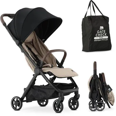 Produktbild von DERYAN Air Buggy – Flugzeugbuggy – 8 kg – Integrierte Transporttasche – Nougat