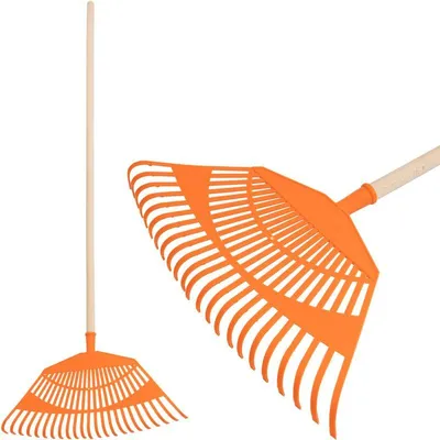 Obrázek produktu pro Hrábě na listí Strend Pro R144, plast, 23 zubů, plast, násada 125 cm