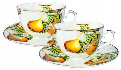 Zdjęcie produktu dla Porcelanowa filiżanka 2 sztuki spodek vintage kwiat Yamasen do kawy
