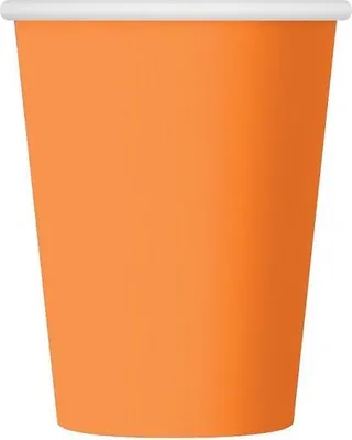 Zdjęcie produktu dla Kubki pomarańczowe – 250 ml – 6 szt. – Halloween