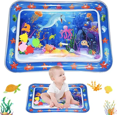 Produktbild von Baby Kinder Wassermatte Aufblasbare Wasserspielmatte Bauchzeit BPA frei