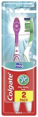 Obrázek produktu pro Szczoteczka do zębów Colgate Max White miękka 2 sztuki