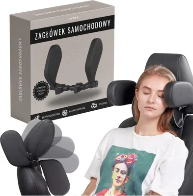 Obrázok produktu pre Podpora na krk, Pohodlný vankúš do auta do auta, vankúš do opierky hlavy do auta čierna