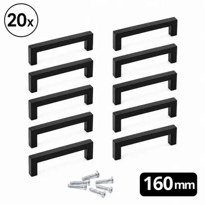 Productafbeelding van By MJM Dallas meubelgreep mat zwart 160mm – 20 stuks