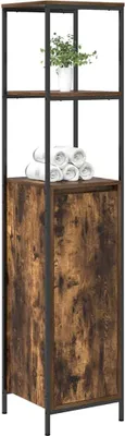 Obrázok produktu pre Kúpeľňová skrinka s policami dub dymový 36x35x165 cm