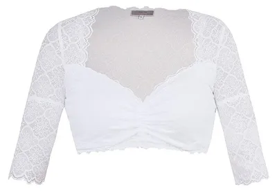 Produktbild von MarJo Dirndlbluse WOLLBACH Kurzarm Weiß, individuell anpassbar