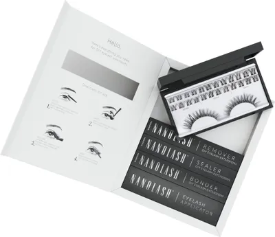 Produktbild von Nanolash DIY Eyelash Extensions Starter Kit Set zur Wimpernverlängerung für zu Hause Charm