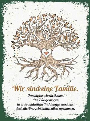 Produktbild von vianmo Holzschild 40x30 cm Wir sind Familie alles zusammen Spruch Zitat