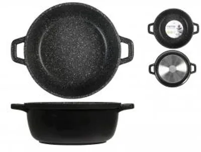 Immagine prodotto di H&H Casseruola Antiaderente Pietra Due Manici Cm 20