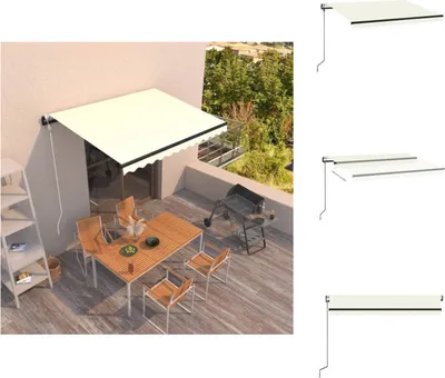 Obrázok produktu pre markíza vidaXL Automatic Retractable 350x250 cm Cream - Markízy