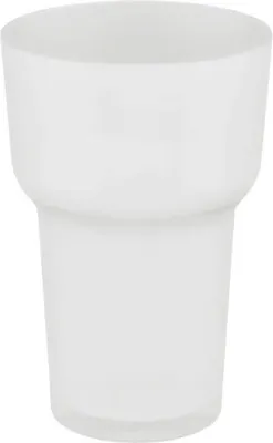 Produktbild von Loses Zahnputzglas Lenz Flame weiß mattiert konkav