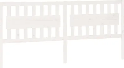 Produktbild von vidaXL Kopfteil Weiß 205,5x4x100 cm Massivholz Kiefer