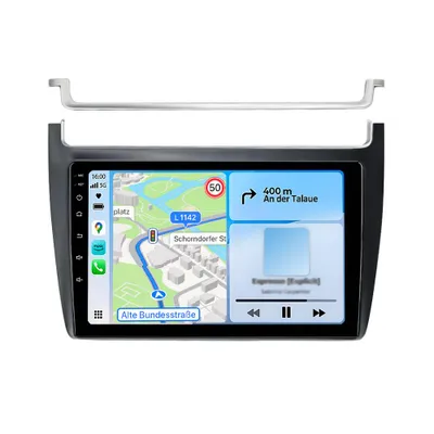 Immagine prodotto di Autoradio da 9 pollici per VW Polo 5, 6R, 6C (2008-2020) con Android 6 GB/128 GB, CarPlay, Android Auto, GPS, 4G LTE, Wi-Fi e navigatore