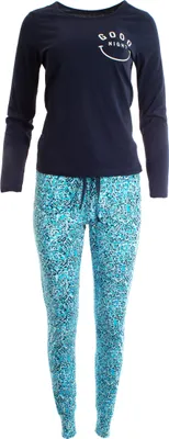 Produktbild von Damen Pyjama Schlafanzug 2-teilig mit Hose & Oberteil Good Night-L