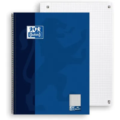 Produktbild von Oxford Collegeblock A4+ 220 x 295 mm 80 Bl. Kariert Rand L
