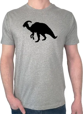 Produktbild von Huuraa Herren T-Shirt Parasaurolophus Dinosaurier XL Sport Grey Bio Baumwolle Fairtrade Herrenshirt Geschenkidee