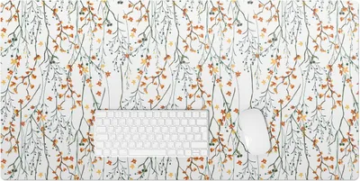 Produktbild von Herbstblumenzweige – Schreibtischunterlage – Rutschfeste Tischunterlage – Schreibtischmatte für Büro & Zuhause – Schreibunterlage – Mauspad – Tischmatte – 100 x 50 cm