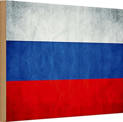 Produktbild von Holzschild Flagge 30x20cm Russland Fahne Russia Flag