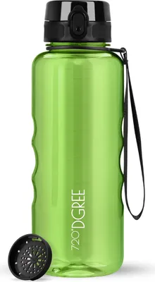 Produktbild von uberBottle crystalClear Trinkflasche mit Sieb 1500ml / Apple Green/ 720DGREE