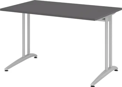 Produktbild von bümö Schreibtisch Serie-B - Größe:  120 x 80 cm, Nachbildung: Graphit