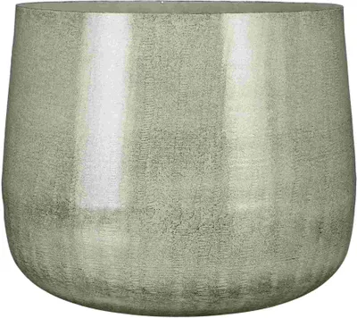 Produktbild von Mica Decorations Benson Blumentopf – H32 x Ø37 cm – Metall – Hellgrau