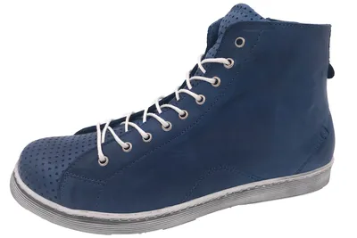 Produktbild von Andrea Conti Damen Schuhe High Top Leder Sneaker Blau 345728-274, Größe 40