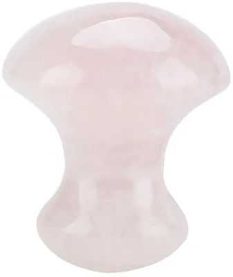 Produktbild von Gua Sha Face Tool Massage Stein, Quarz Massage Tool Face Massager Stein Pilz Form Jade Roller Natürliche Rose Quarz Kristall Ston