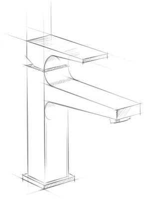 Immagine prodotto di hansgrohe Mitigeur monocommande de lavabo Metropol 110, CoolStart, avec béqu'ille, vidage par poussoir, saillie 135mm, 32508000, 32508000