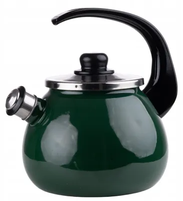 Produktbild von EMALIA RYBNIK Traditioneller emaillierter Wasserkocher dunkelgrün 2.5l