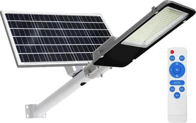 Produktbild von Solar-Straßenleuchte, 300W, IP65 wasserdicht, Fernbedienung, Warmweiß