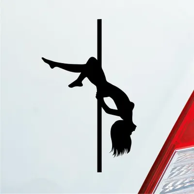Produktbild von Auto Aufkleber Sexy Girl Mädchen Tanzen Poledance Strip GoGo Pin Up 12x7 cm Schwarz Matt Sticker Heckscheibenaufkleber
