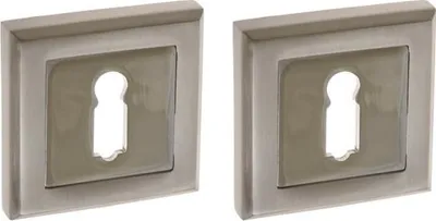 Produktbild von Quadratisches Schild KL, Nickel satiniert/Chrom (LARGO, HELEN, COROLLA)