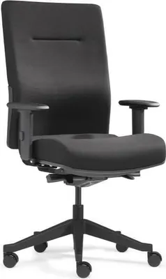 Produktbild von Bandscheiben-Drehstuhl Ergo-Office schwarz mit Armlehnen