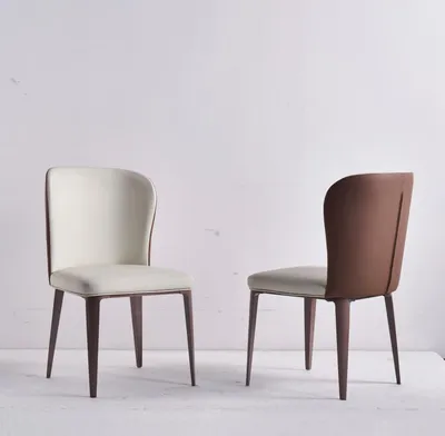 Immagine prodotto di Sedia da sala da pranzo di design monoposto senza braccioli Sedia in legno imbottita