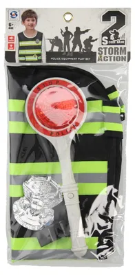 Obrázok produktu pre Policajná súprava so stopkou a píšťalkou, 3dlg.