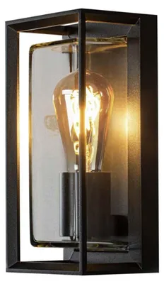 Productafbeelding van Konstsmide 7885-750, Rechthoekig, vlak, 1 lamp, E27, IP54, zwart