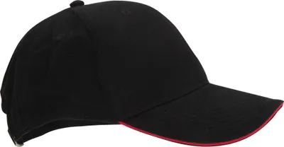 Produktbild von Beechfield Uni Athleisure Baseball Kappe Baumwolle BC3433 (Einheitsgröße) (Schwarz/Klassik Rot)