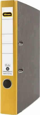 Produktbild von Idena Ordner A4Mix 5cm Wolkenmarmor gelb