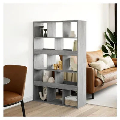 Produktbild von Bücherregale und Standregale, Raumteiler, Betongrau, 100 x 33 x 156,5 cm, Holzwerkstoff