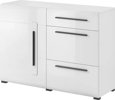 Produktbild von Meublorama DS-HA-TULSA-2497FJ45*2C/50KG, 1 Tür(en), Weiß, Mitteldichte Faserplatte (MDF), 3 Schublade(n), 2 Jahr(e), 390 mm
