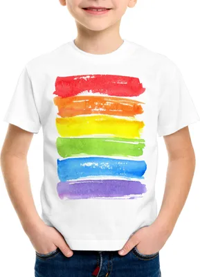Produktbild von style3 Regenbogenflagge Kinder T-Shirt lgbt liebe toleranz
